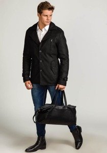 Le manteau d'hiver pour homme noir Bolf 3127