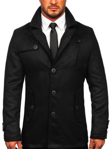 Le manteau d'hiver pour homme noir Bolf 3127