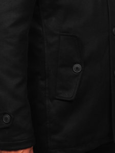 Le manteau d'hiver pour homme noir Bolf 3127