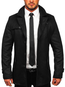 Le manteau d'hiver pour homme noir Bolf 3127