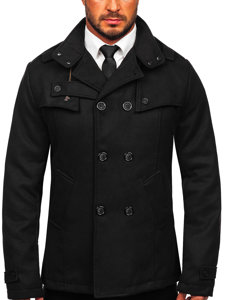 Le manteaux pour homme noir Bolf 8857