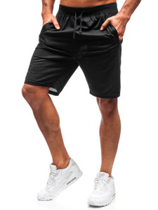 Le pantalon court de sport pour homme noir Bolf DK01