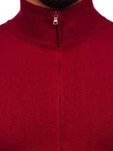 Le pull avec fermeture pour homme bordeaux Bolf MM6004