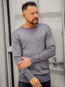 Le pull pour homme bleu foncé Bolf 8529