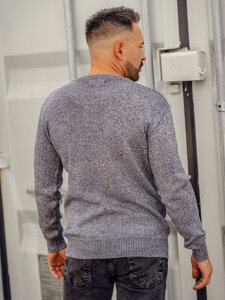 Le pull pour homme bleu foncé Bolf 8529