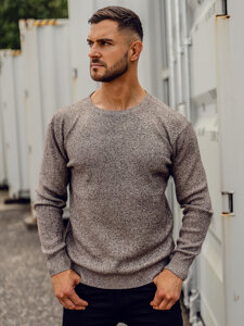 Le pull pour homme marron Bolf 8529