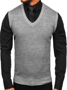 Le pull sans manches pour homme gris Bolf 8121