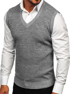 Le pull sans manches pour homme gris Bolf 8121