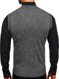 Le pull sans manches pour homme noir Bolf 8121