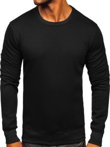 Le sweat-shirt sans capuche pour homme noir Bolf BO-01