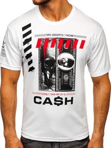 Le t-shirt imprimé pour homme Blanc Bolf 14315