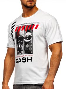 Le t-shirt imprimé pour homme Blanc Bolf 14315