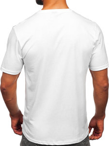 Le t-shirt imprimé pour homme blanc Bolf 14207