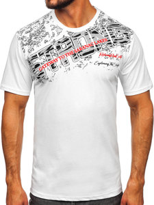 Le t-shirt imprimé pour homme blanc Bolf 14234