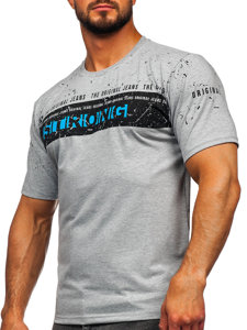 Le t-shirt imprimé pour homme gris Bolf 14204