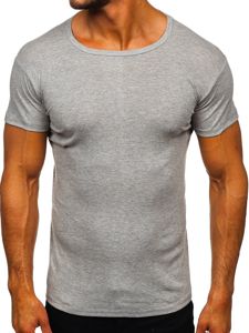 Le t-shirt sans imprimé pour homme gris Bolf NB003