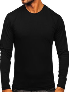 Le tee-shirt manches longues sans imprimé pour homme noir Bolf 1209