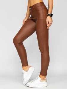 Legging en simili cuir pour femme chocolat Bolf DM850