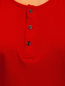 Longsleeve fermé par des boutons pour homme rouge Bolf 1114