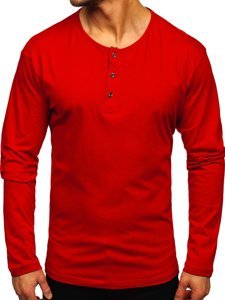 Longsleeve fermé par des boutons pour homme rouge Bolf 1114