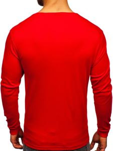 Longsleeve pour homme rouge sans imprimé Bolf 145359    