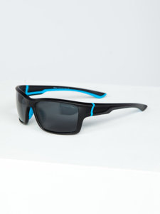 Lunettes de soleil noir-bleu Bolf MIAMI6