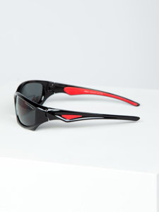 Lunettes de soleil noir-rouge Bolf MIAMI4