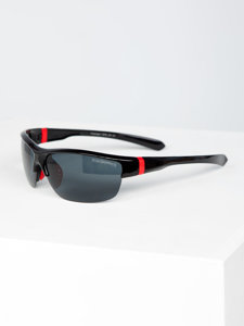 Lunettes de soleil noir-rouge Bolf PLS6