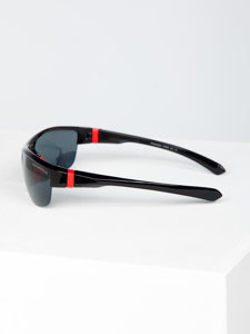 Lunettes de soleil noir-rouge Bolf PLS6