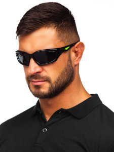 Lunettes de soleil noir-vert Bolf MIAMI4