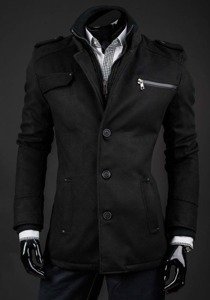 Manteau d'hiver pour homme noir Bolf