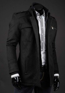 Manteau d'hiver pour homme noir Bolf