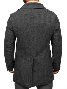 Manteau d'hiver rembourré à carreaux pour homme graphite Bolf 1191