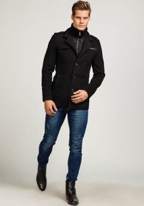 Manteau noir pour homme Bolf 8856C