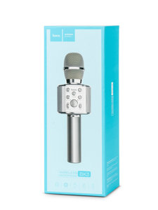 Microphone karaoke bluetooth d'argent BK3