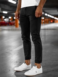 Pantalon chino pour homme noir Bolf 1146     