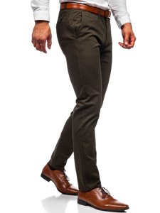 Pantalon chino pour homme vert foncé Bolf 1143     