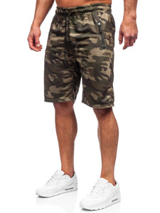 Pantalon court de sport camo pour homme kaki Bolf JX700