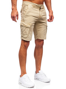 Pantalon court short cargo pour homme beige Bolf YF2222