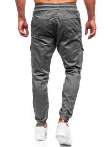 Pantalon de jogging cargo en tissu pour homme graphite Bolf 384