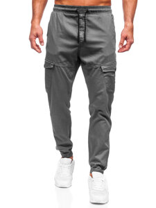 Pantalon de jogging cargo en tissu pour homme graphite Bolf 384