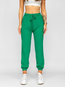 Pantalon de jogging en tissu pour femme vert Bolf W7322