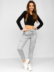 Pantalon de sport cargo pour femme gris Bolf HW2516C