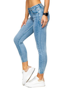 Pantalon en jean pour femme bleu clair Skinny Bolf S0002