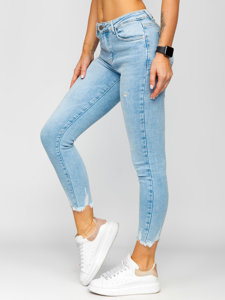 Pantalon en jean pour femme bleu clair Skinny Bolf S9983