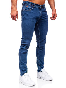 Pantalon en jean regular fit pour homme bleu foncé Bolf 1122