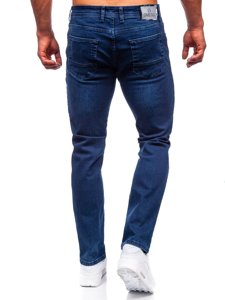 Pantalon en jean regular fit pour homme bleu foncé Bolf 1133