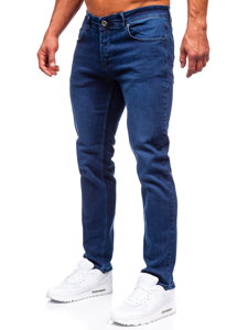 Pantalon en jean regular fit pour homme bleu foncé Bolf 1133