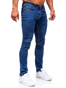 Pantalon en jean regular fit pour homme bleu foncé Bolf 5158