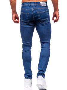 Pantalon en jean regular fit pour homme bleu foncé Bolf 5158